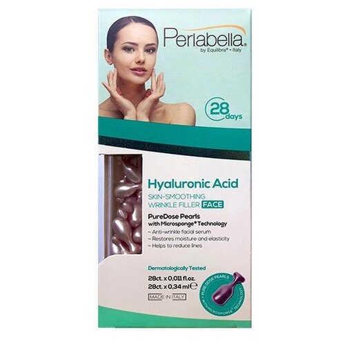 Perlabella Hyaluronic Acid Skin-smoothing wrinkle filler сыворотка в капсулах с гиалуроновой кислотой для лица, 0.34 мл, 28 шт.