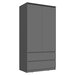 Шкаф Миф Челси 2-х дверный графит Двухдверный 90.2х51.4х179.6 см
