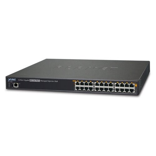 инжектор planet 12 port 802 3at 30w managed gigabit high power over ethernet injector hub full power 350w Коммутатор Planet POE-1200G