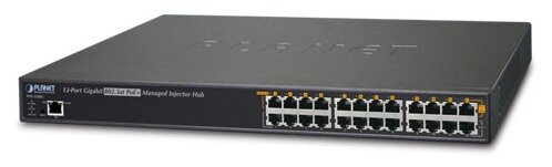 12-Port 802.3at 30w Managed Gigabit High Power over Ethernet Injector Hub (full power - 350W)