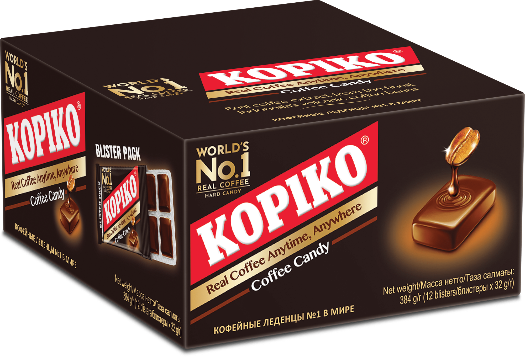 Леденцы KOPIKO Coffee Candy блистер, 12 блистеров