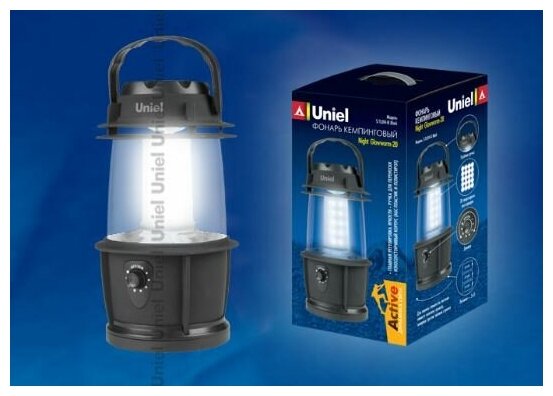 Кемпинговый светодиодный фонарь Uniel от батареек S-TL014-B Black