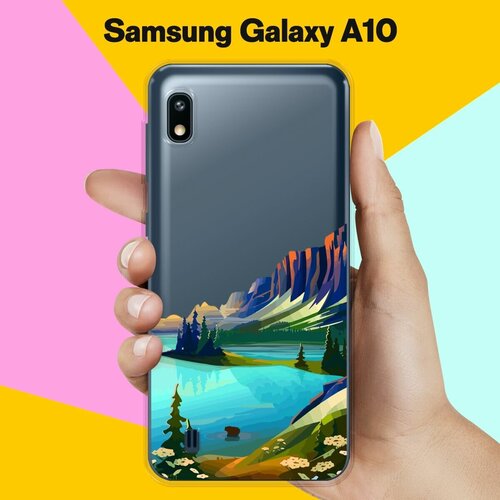 Силиконовый чехол на Samsung Galaxy A10 Озеро и горы / для Самсунг Галакси А10 силиконовый чехол горы и озеро на samsung galaxy a10