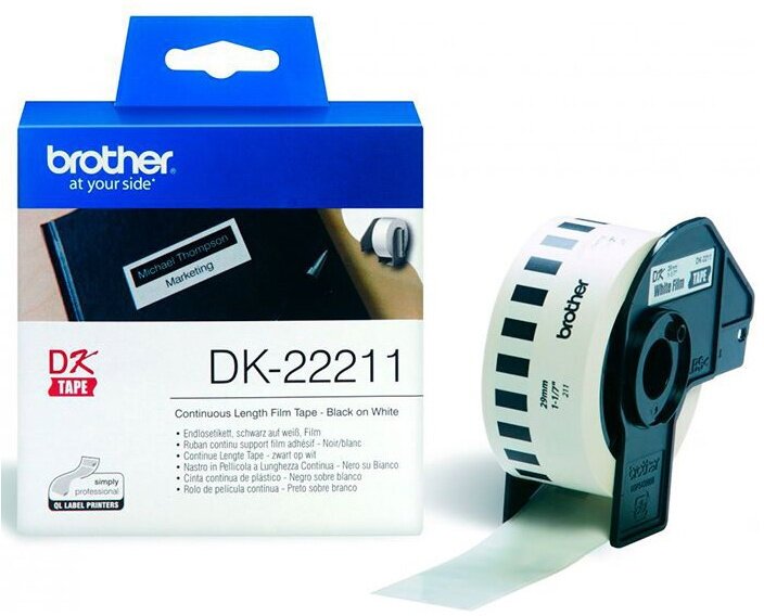 Картридж ленточный Brother DK22211 белый для Brother QL-570