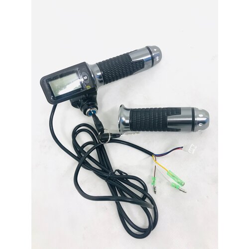 ручка газа для электровелосипеда с ключом и дисплеем Ручка газа для электровелосипеда с LCD дисплеем и подстветкой (много функций)