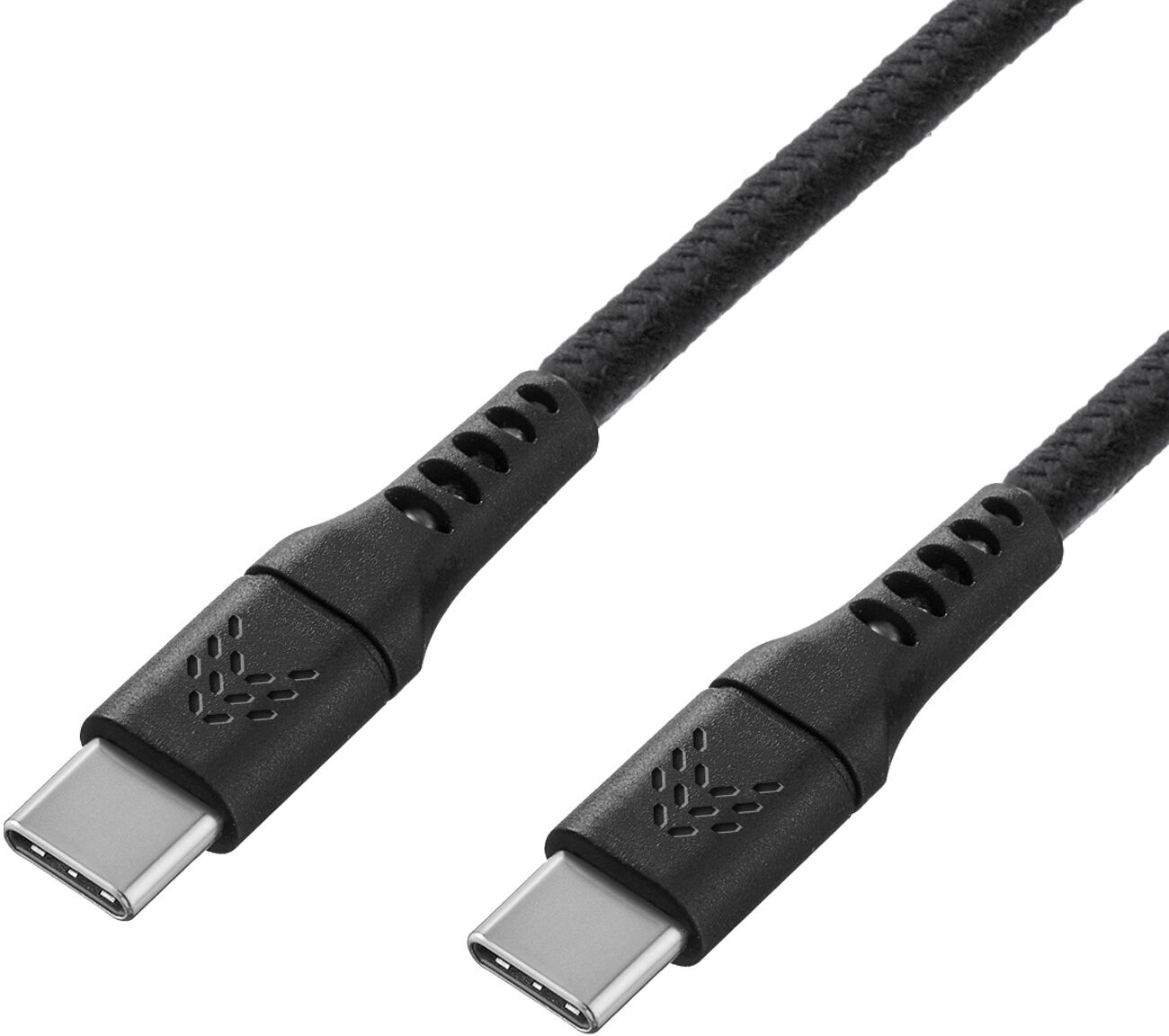 Кабель зарядный ROCKET FLEX, USB-C/USB-C, 60W, 3.0A, 1 метр, черный в тканевой оплетке — фото 1