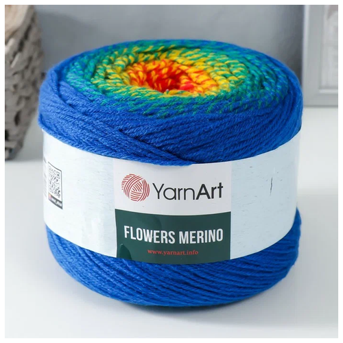 Пряжа YarnArt Flowers Merino, 25 % шерсть, 75 % акрил, 225 г, 590 м, 1 шт., 535 590 м