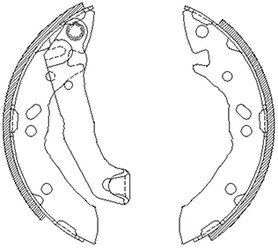 Барабанные тормозные колодки задние TRW GS8684 для Hyundai Excel, Hyundai Verna, Hyundai Pony, Hyundai Accent (4 шт.)