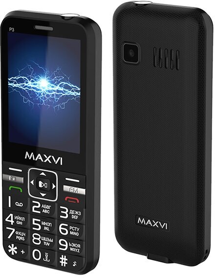 Телефон MAXVI P3, 2 SIM, black