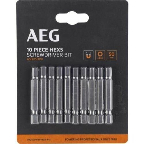 Биты AEG 10шт. Hex 5x50mm ASDH55010 4932479525