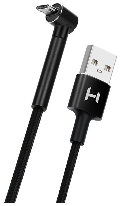 Кабель HARPER STCH-390 Black USB A - Угловой Micro USB 1м 2A Быстрая зарядка