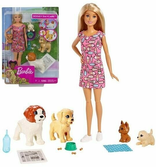 Mattel Barbie - Кукла и щенки