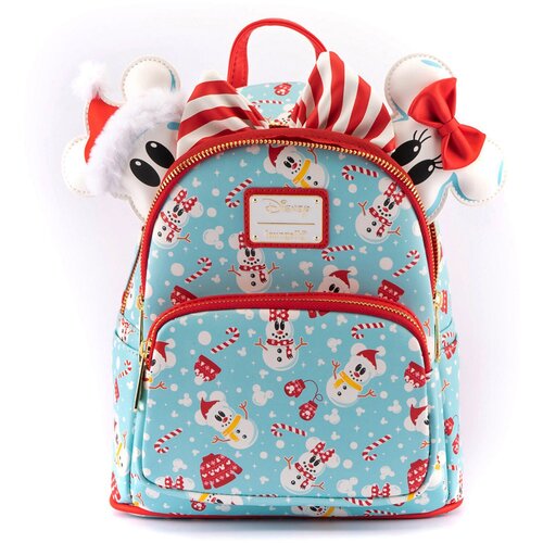 Рюкзак Funko Loungefly Disney Minnie Mickey Snowman AOP Mini Backpack Headband Set WDBKS0012