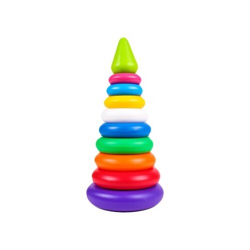 пирамидка с кольцами средняя Развивающая игрушка ТехноК 2360, 10 дет.