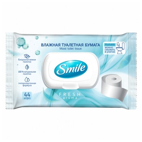Smile Fresh aroma Туалетная бумага влажная, 44 шт. G-N-538946009