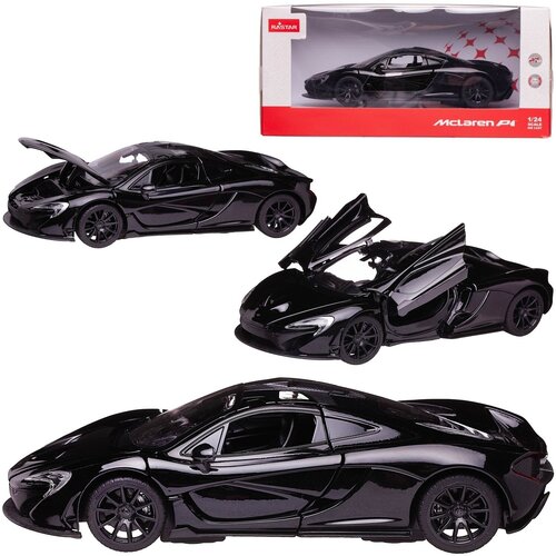 Машина металлическая 1:24 Mclaren P1, цвет черный, двери и капот открываются - Rastar [56700B]