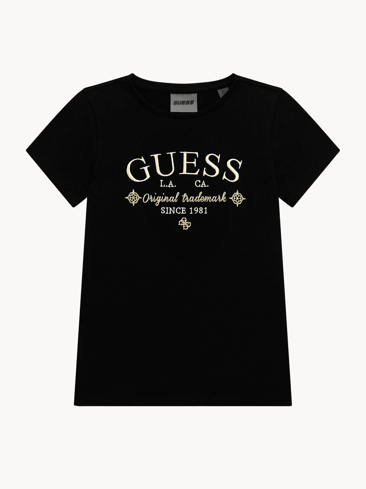 Футболка GUESS SS T-SHIRT_MINIME, , размер 8 лет, черный
