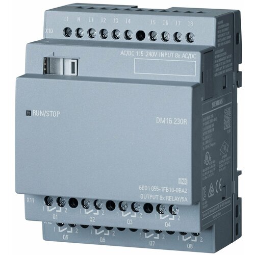 SIEMENS Модуль расширения 6ED1055-1FB10-0BA2 LOGO! DM16 230R 230В, 8DI/8DO 8di 8do