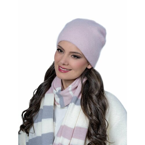 фото Шапка бини landre, размер 56-59 см, розовый