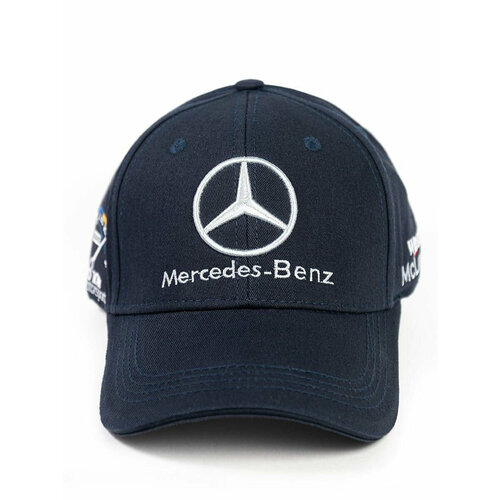 фото Бейсболка mercedes-benz для мужчин, размер 55/59, темно-синий