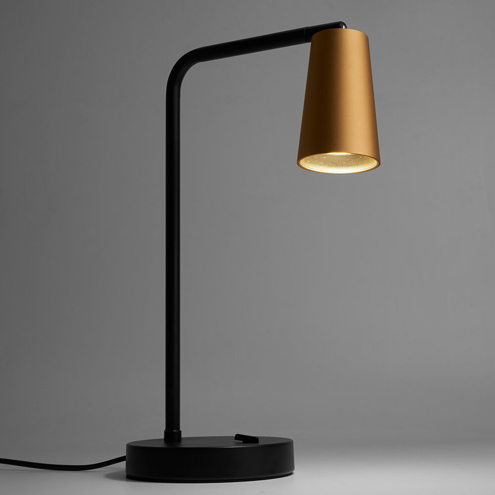 Светильник под лампу Feron DE185 BELL MR16 35W 230V GU10 золото и чёрный