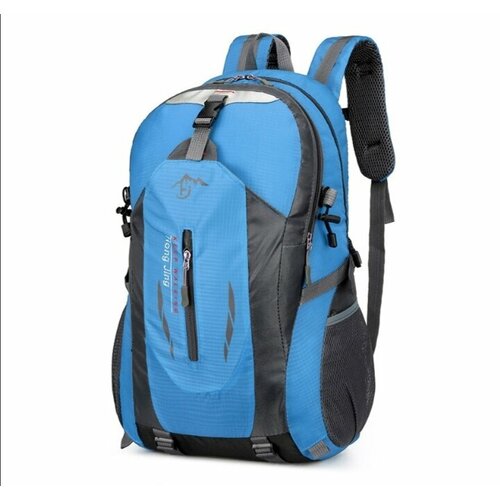 фото Туристический треккинговый повседневный рюкзак 35-40 литров из влагозащитной ткани цвет голубой hj