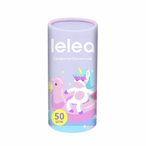 Салфетки бумажные LELEA Unicorn 50 шт