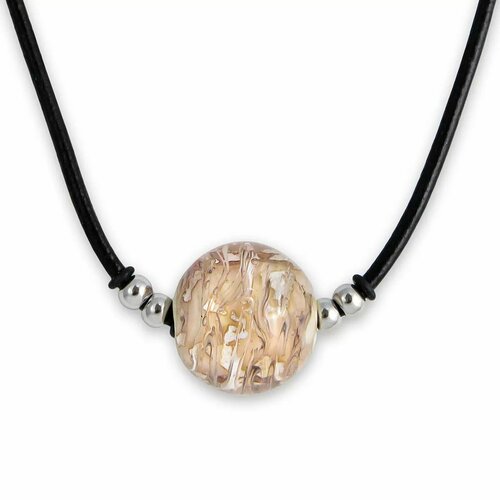 Колье Vloes, стекло, бежевый, черный