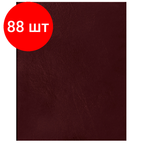 Комплект 88 шт, Тетрадь 48л, А5 клетка BG, бумвинил, бордовый, суперэконом