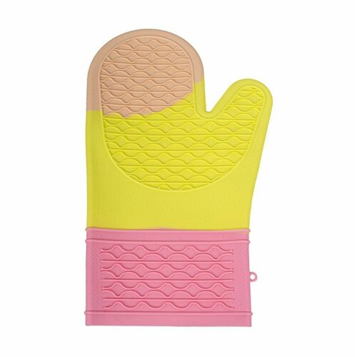 Кухонная прихватка силиконовая, 29*18 см, желт/беж/роз, 1 шт, Тутти-Фрутти