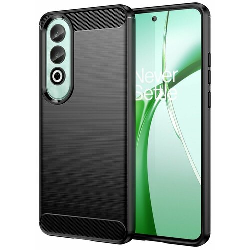 Накладка силиконовая для OnePlus Nord CE 4 карбон сталь чёрная