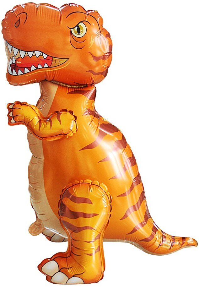Шар 3D (28'/71 см) Фигура, Динозавр Тираннозавр, Оранжевый, 1 шт. в уп.
