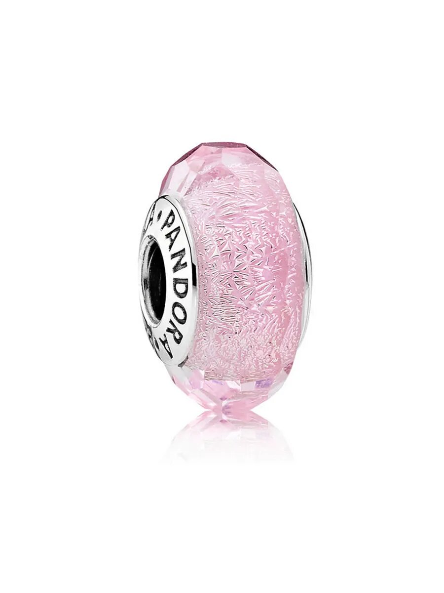 Шарм Пандора Faceted Pink Murano Glass