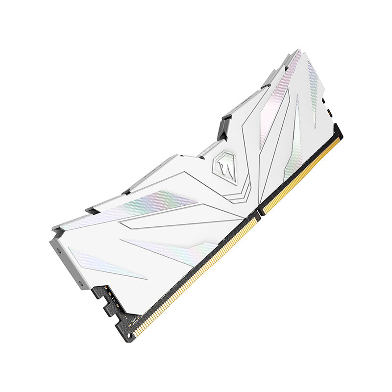 Память DDR 4 DIMM 16Gb (8Gbx2) PC25600, 3200Mhz, Netac Shadow S NTSWD4P32DP-16W C16 White, с радиатором — фото 1