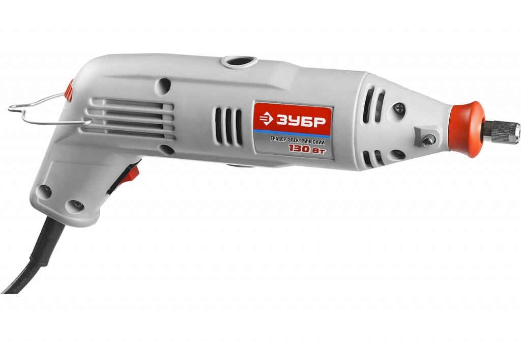 Гравер ЗУБР электрический с набором мини-насадок в кейсе 219 предметов. ЗГ-130ЭК H219