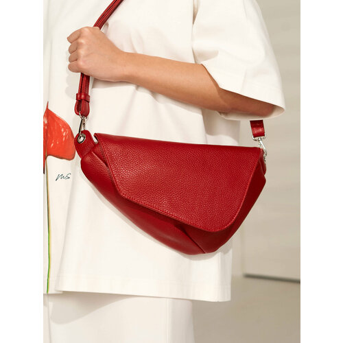 Сумка кросс-боди FABRIZIO CLUB фактура гладкая красный 5953₽