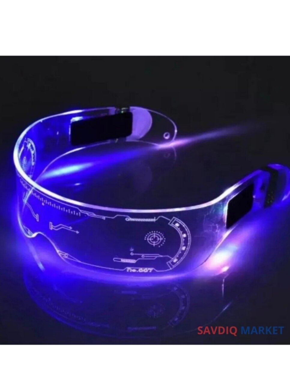 Очки неоновые с LED подсветкой, светящиеся, 7 цветов / Карнавальные очки / Украшения для праздников