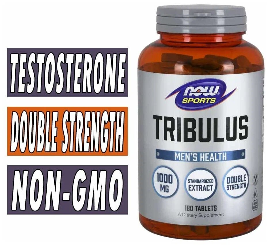 Бустер тестостерона "NOW Tribulus" 1000мг, в таблетках, 180шт.