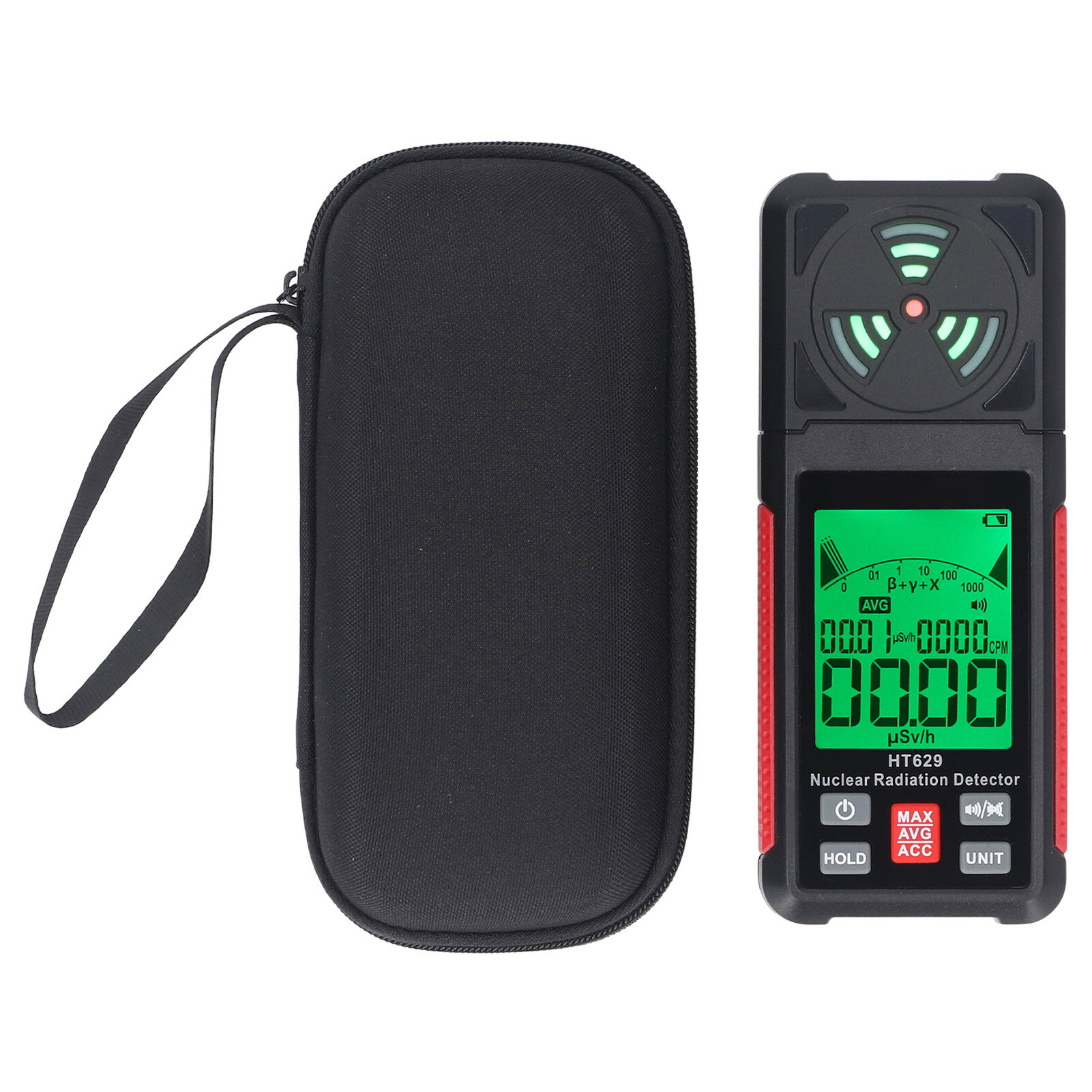 Детектор радиации 0,00 мкЗв/ч–50000 мкЗв/ч. Монитор радиации с низким энергопотреблением.