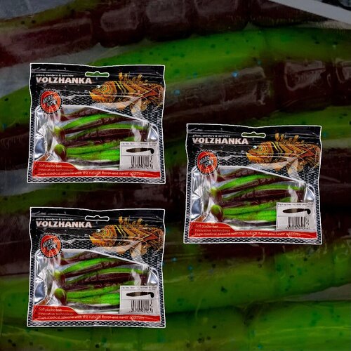 Силиконовая приманка Volzhanka BigMag Shad 100 в упак 5шт приманка для рыбалки набор из трёх упаковок 1089₽