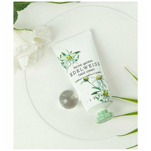 Jigott Крем для рук с экстрактом эдельвейса Secret Garden Edelweiss Hand Cream, 100мл