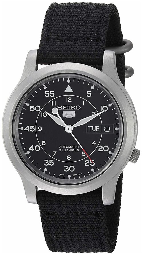 Наручные часы SEIKO SEIKO 5 SNK809K2, черный, серебряный