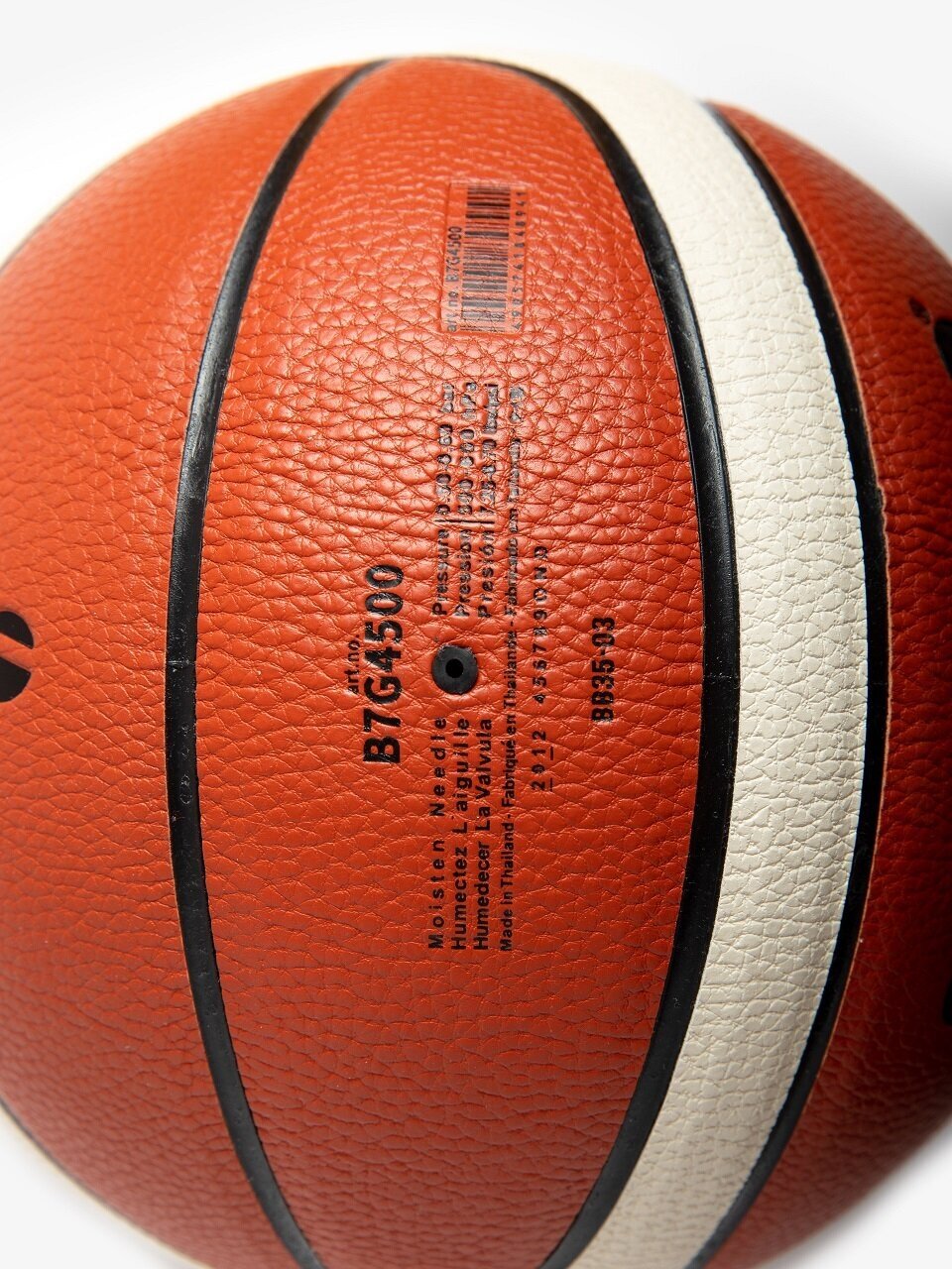 Мяч баскетбольный Molten FIBA BG4500, Коричневый - фото №4