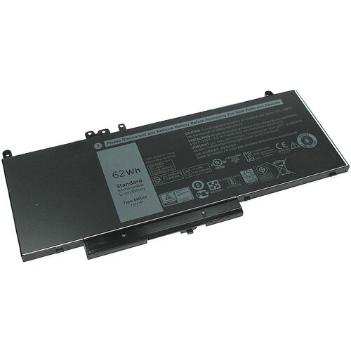 Аккумуляторная батарея для ноутбука Dell Latitude E5470 E5570 7.6V 62Wh 6MT4T аккумулятор gonytc 6mt4t для ноутбука dell latitude precision 14 15 5470 e5470 5570 e5570 3510 m3510 series 7v69y txf9m 79vrk 62wh