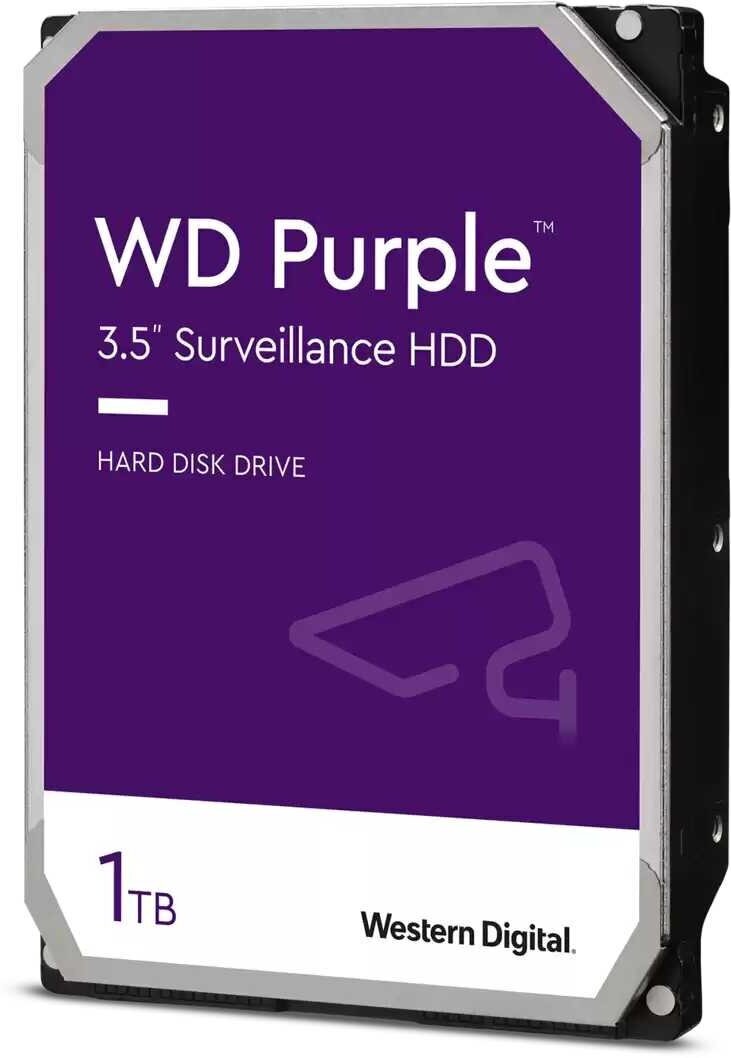 Жесткий диск WD SATA-III 1Tb WD10PURZ Surveillance Purple (5400rpm) 64Mb 3.5"