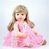 Виниловая кукла Реборн (Reborn Dolls) - Девочка в розовом прозрачном платье с бантиком (56 см) - изображение