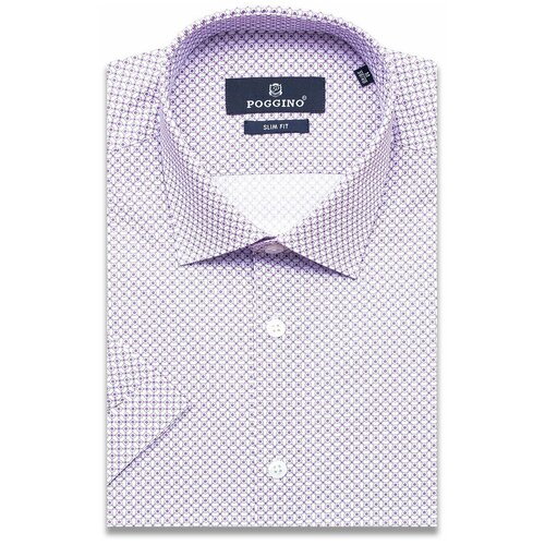 фото Рубашка poggino 7003-27 цвет сиреневый размер 54 ru / xxl (45-46 cm.)