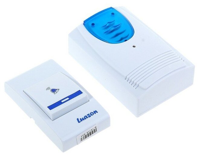 Luazon Home Звонок Luazon LZDV-37, беспроводной, 2хAA (не в комплекте), LR23A, бело-голубой