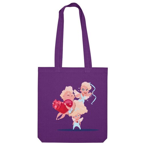 фото Сумка шоппер us basic, фиолетовый