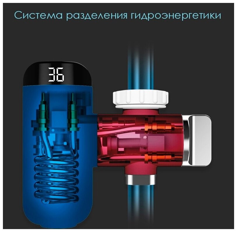 Нагреватель для воды насадка на кран Xiaoda Hot Water Faucet White HD-JRSLT06 - фотография № 10